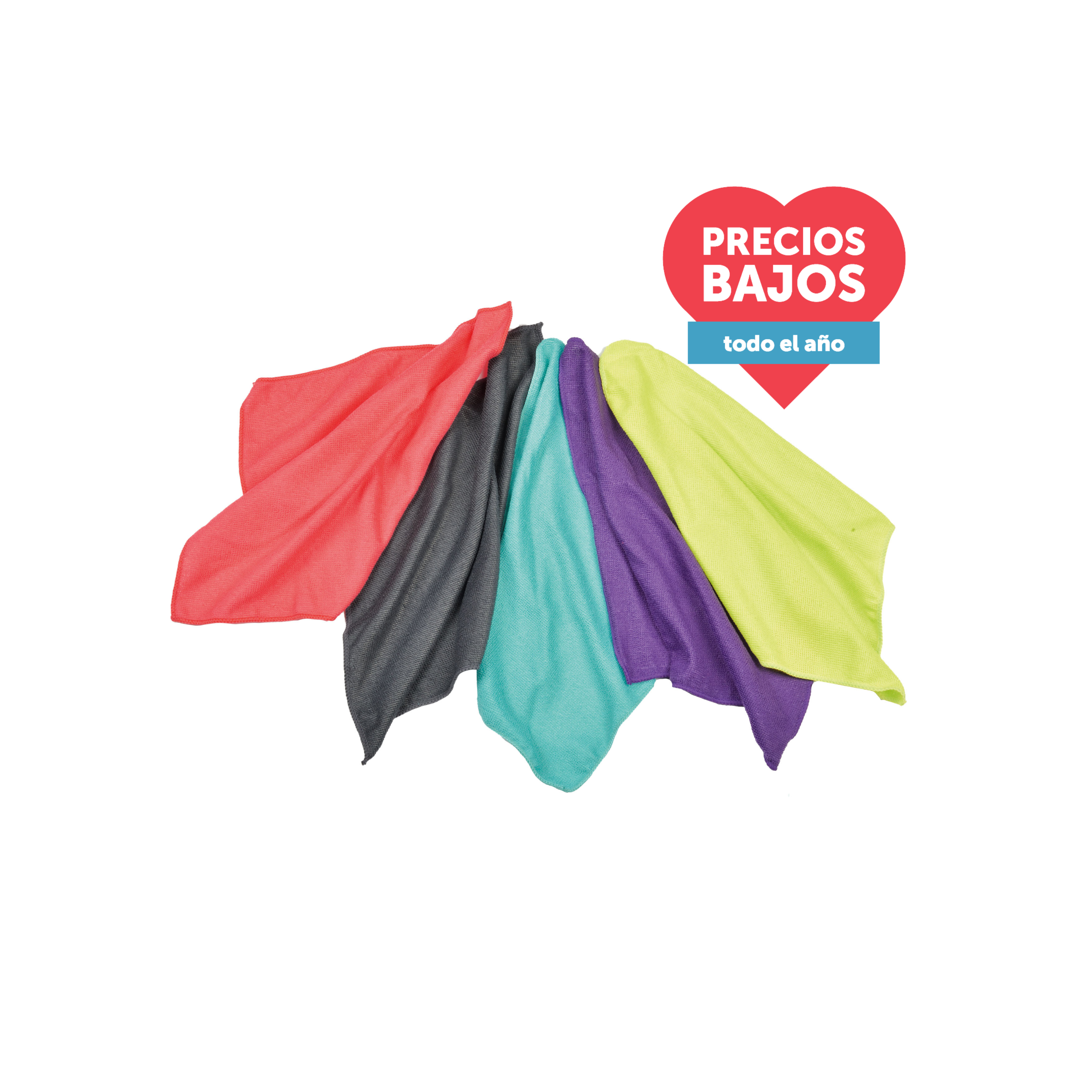 Lote de 5 paños de microfibra